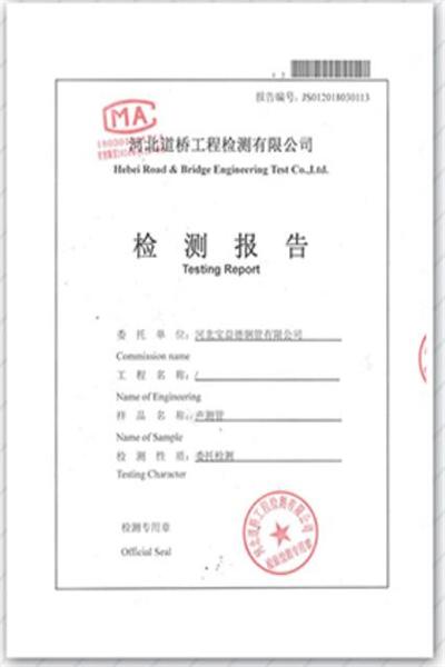 宁德产品检测报告